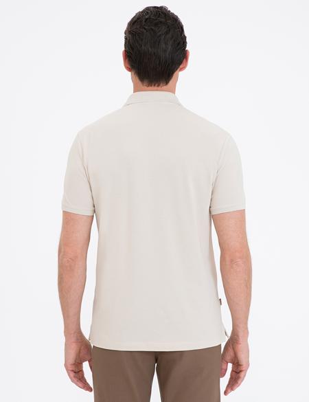 Gri Slim Fit Polo Yaka Basic Tişört - 50232382092