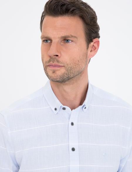 Açık Mavi Regular Fit Uzun Kollu Gömlek - 50236673007