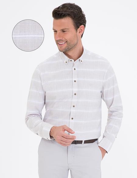 Bej Regular Fit Gömlek - 50236673020