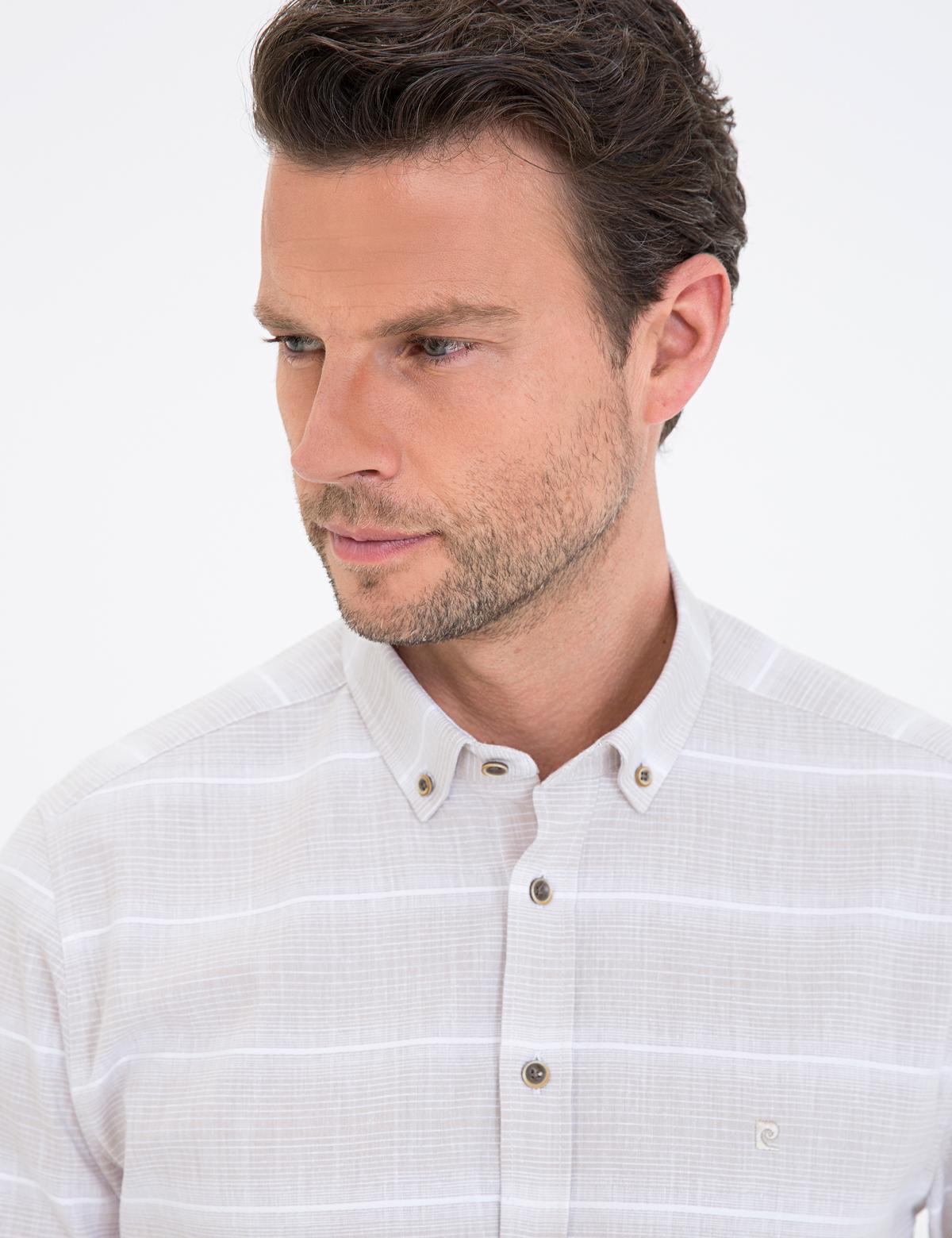 Bej Regular Fit Gömlek - 50236673020