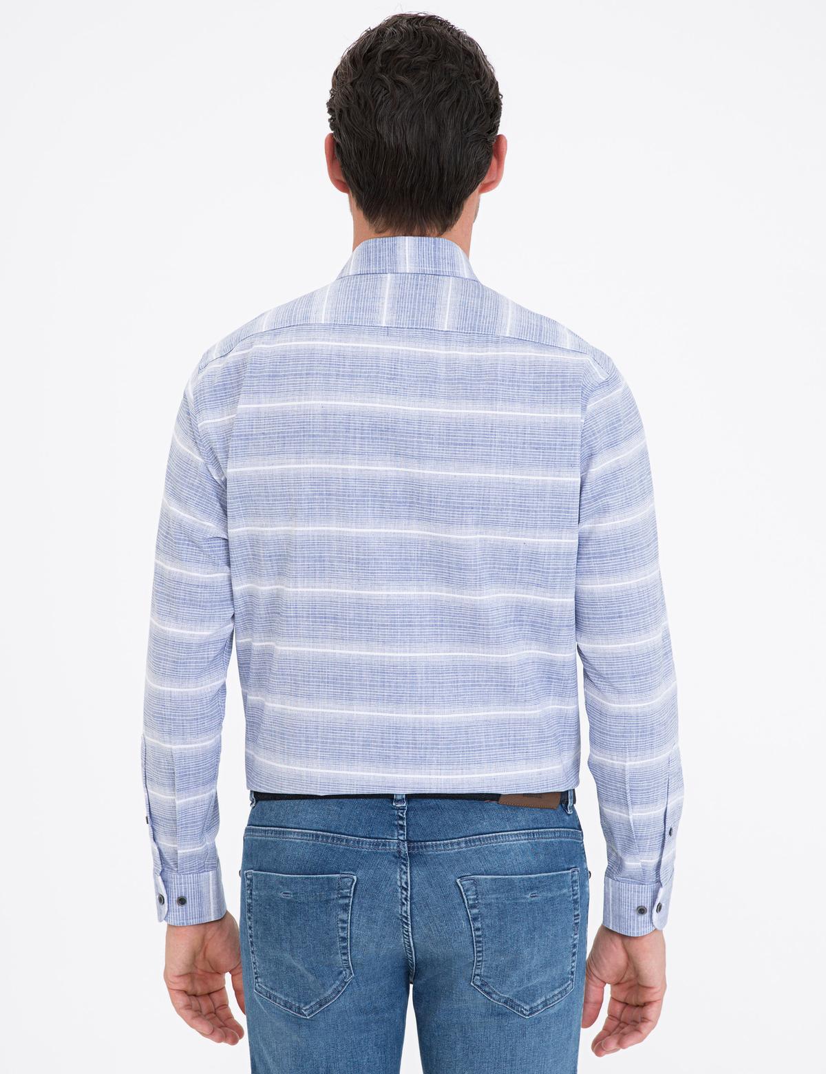 Lacivert Regular Fit Uzun Kollu Gömlek - 50236673015