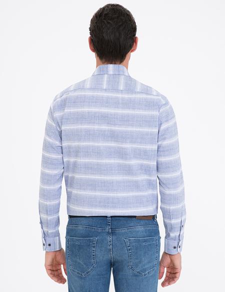 Lacivert Regular Fit Uzun Kollu Gömlek - 50236673015