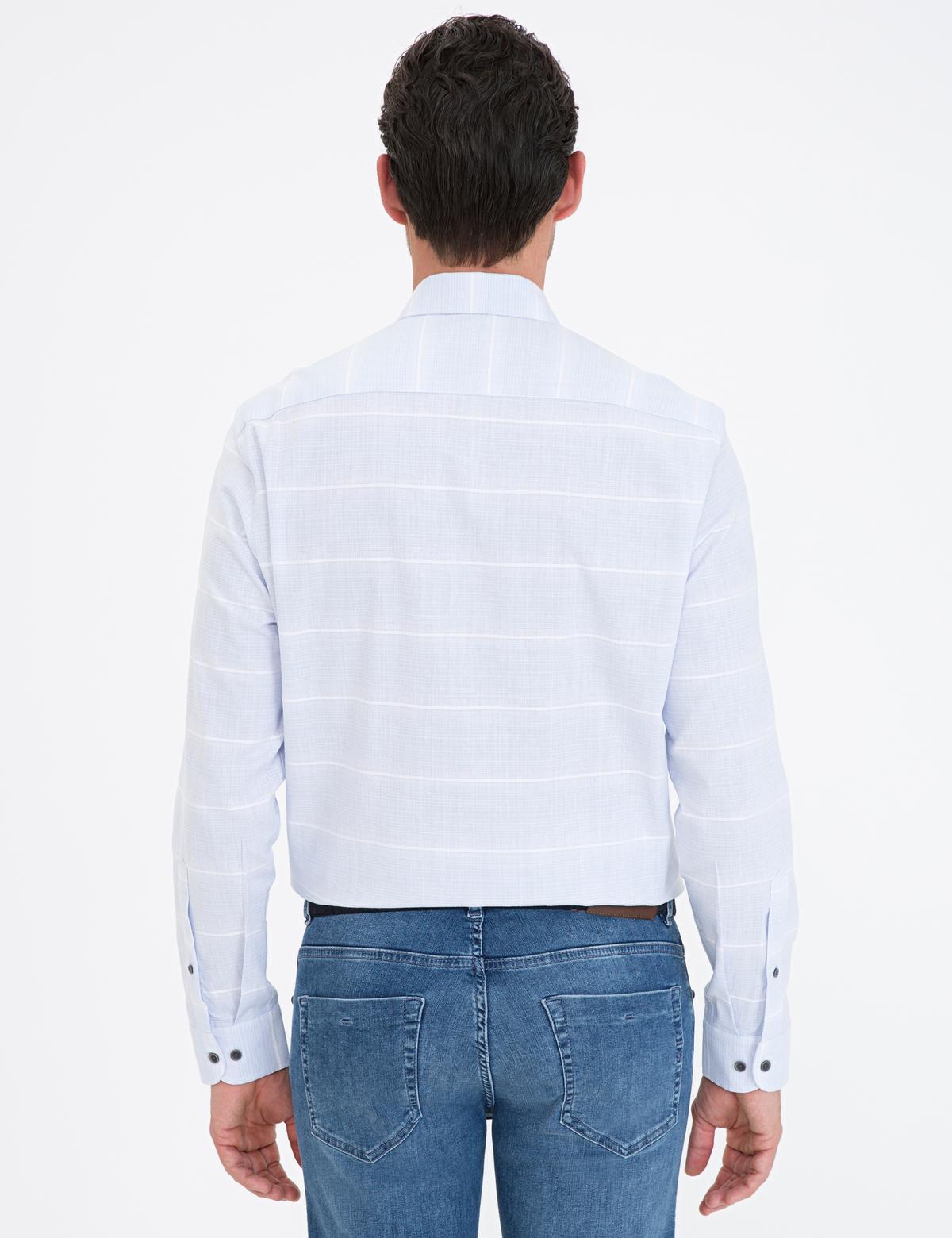 Açık Mavi Regular Fit Uzun Kollu Gömlek - 50236673007