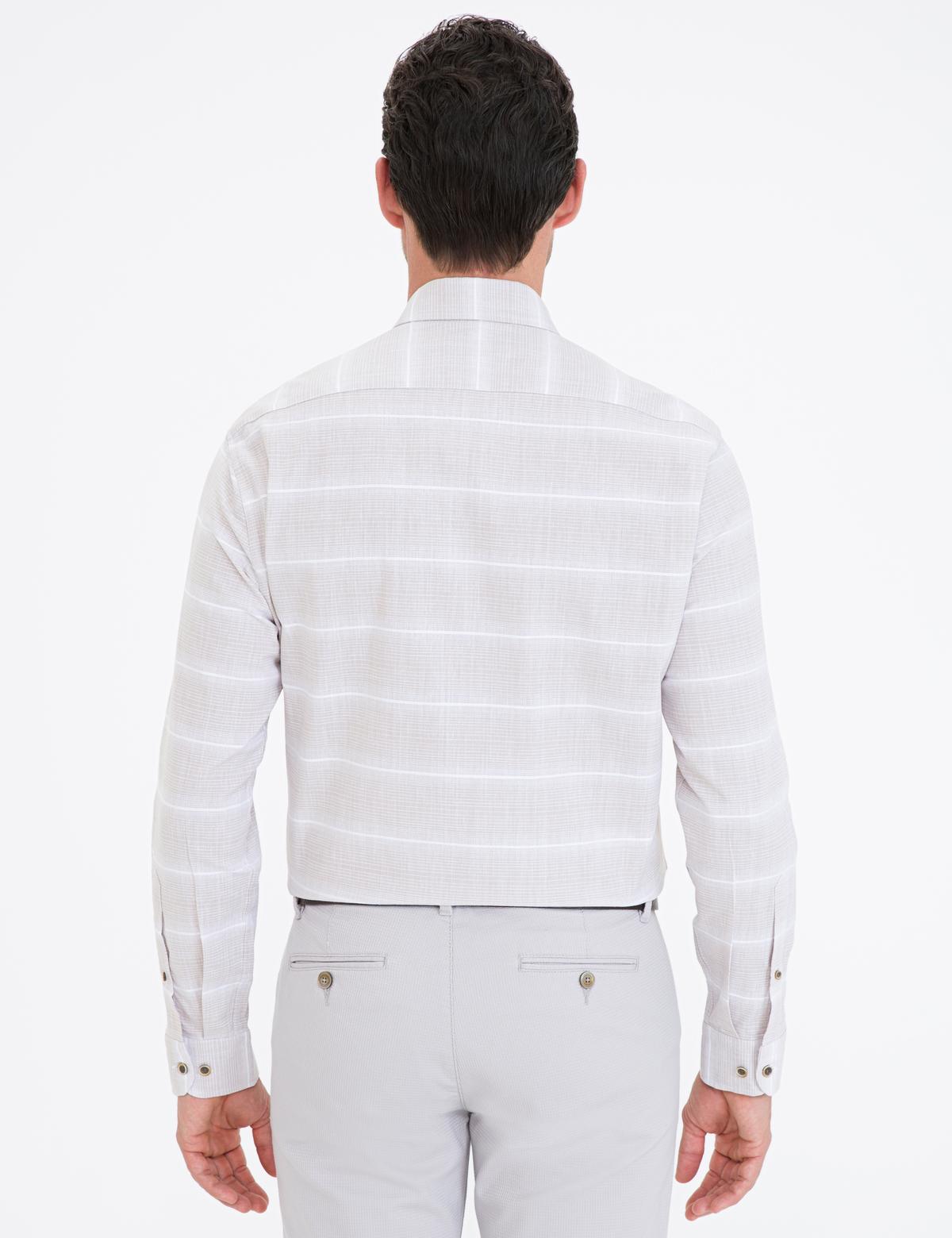 Bej Regular Fit Gömlek - 50236673020