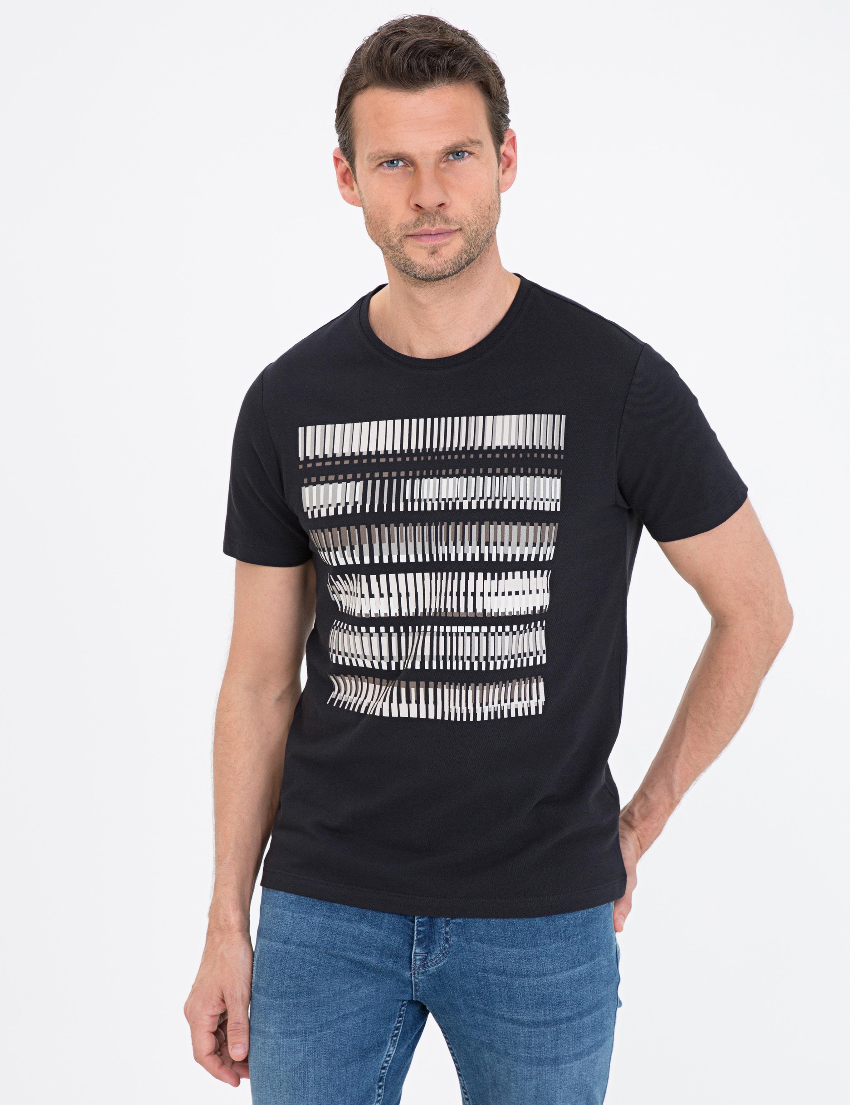 Antrasit Slim Fit Bisiklet Yaka Tişört