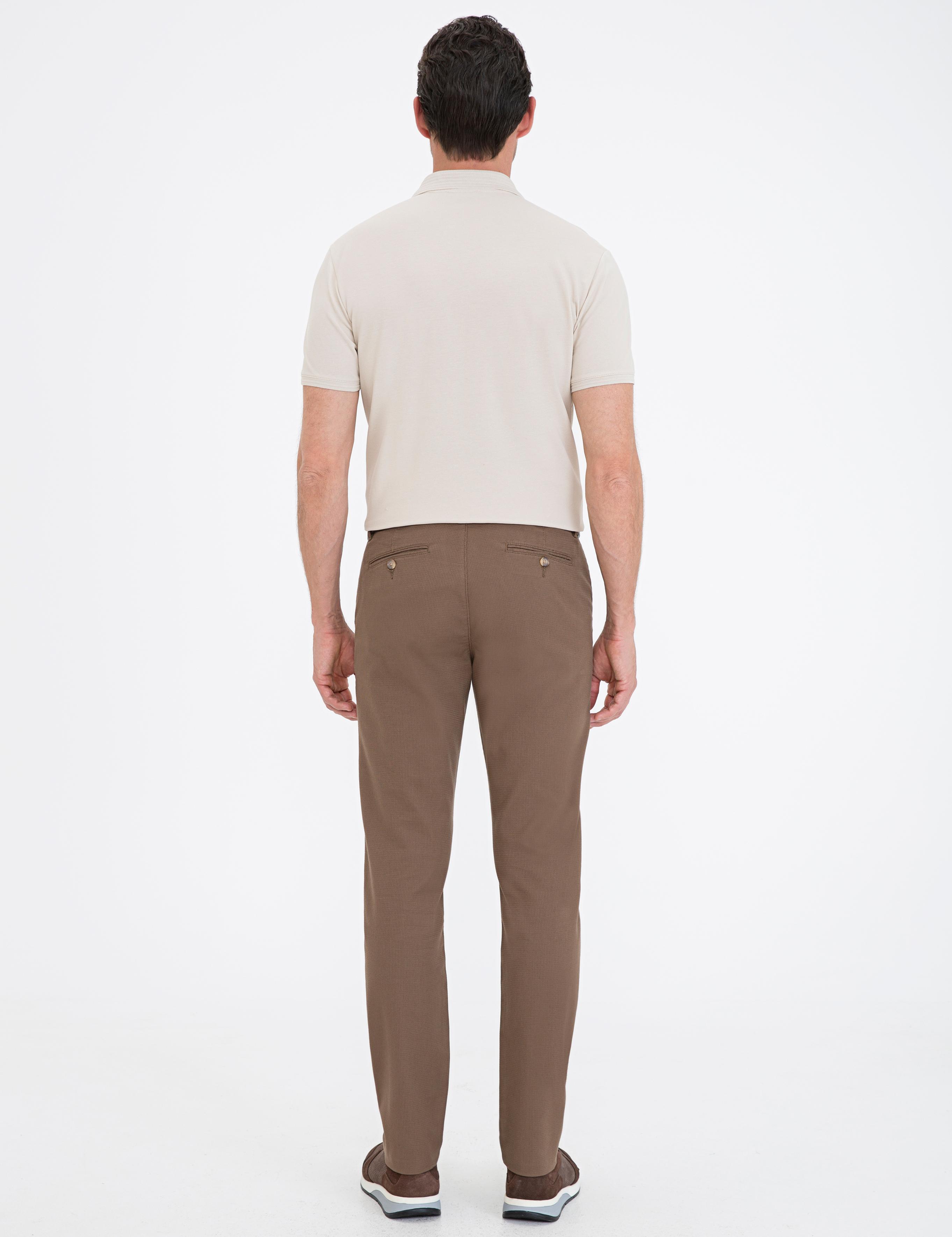 Açık Kahverengi Slim Fit Kanvas Pantolon