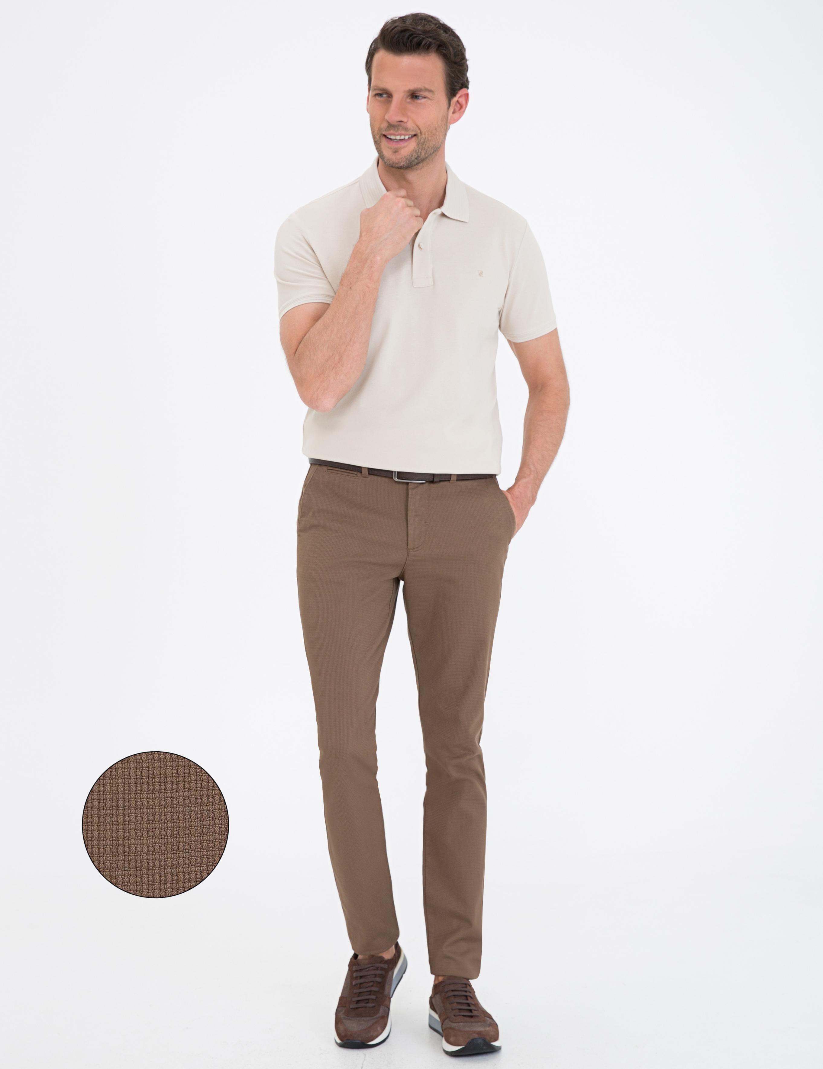 Açık Kahverengi Slim Fit Kanvas Pantolon