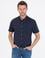 Lacivert Regular Fit Kısa Kollu Gömlek