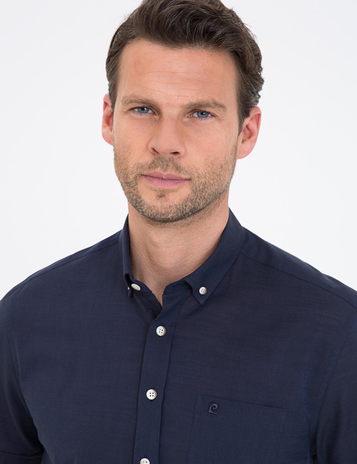 Lacivert Regular Fit Kısa Kollu Gömlek - 50236009019