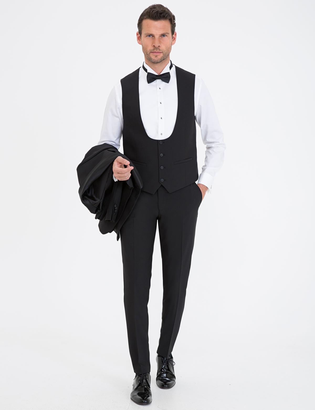 Siyah Ex. Slim Fit Smokin - 50238683020