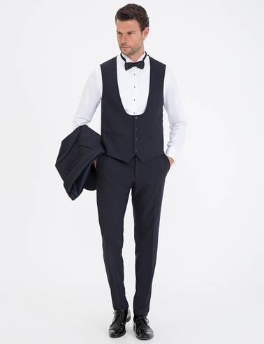 Lacivert Ex. Slim Fit Smokin Damatlık