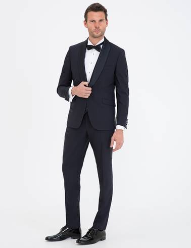 Lacivert Ex. Slim Fit Smokin Damatlık