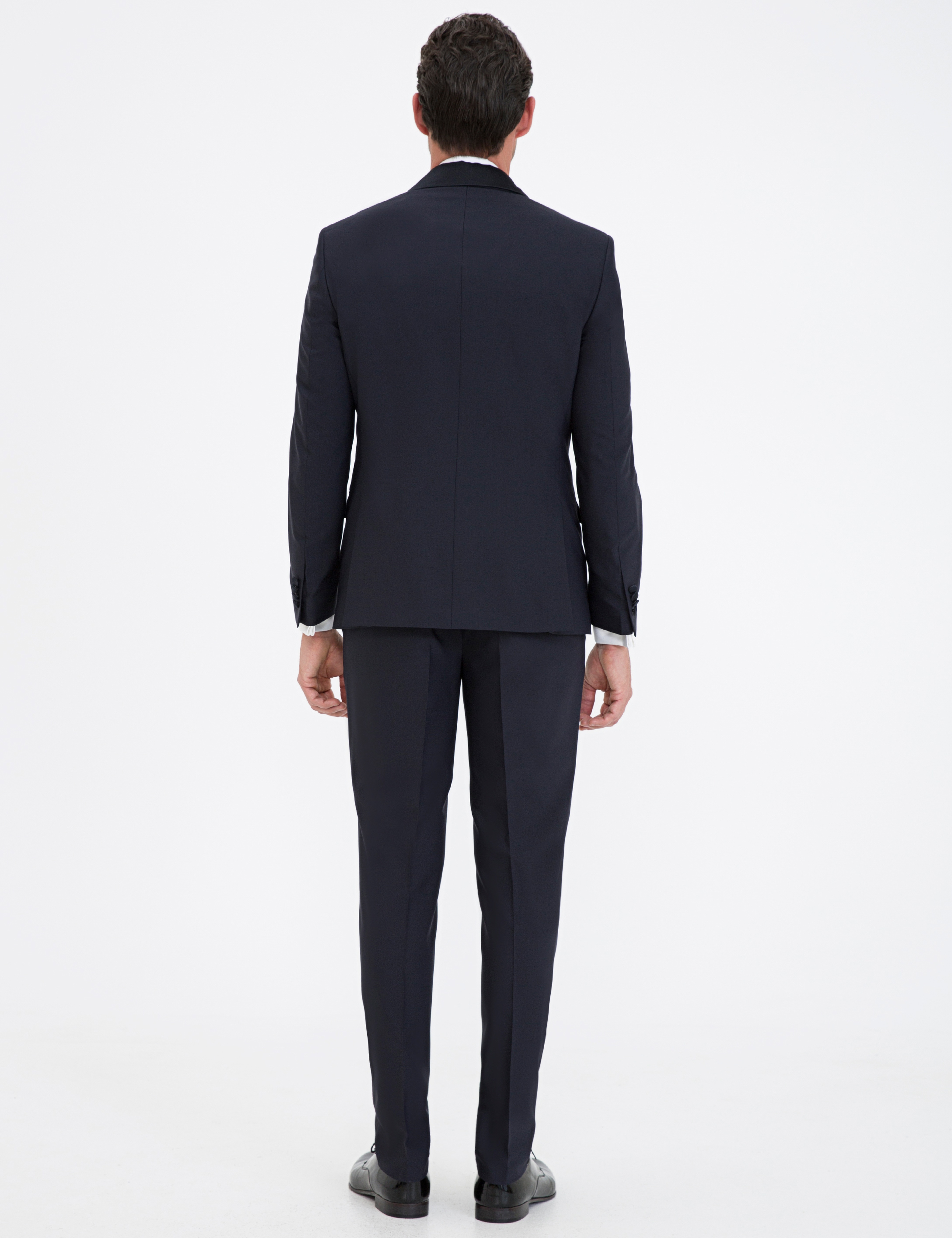 Lacivert Ex. Slim Fit Smokin Damatlık - Image 5