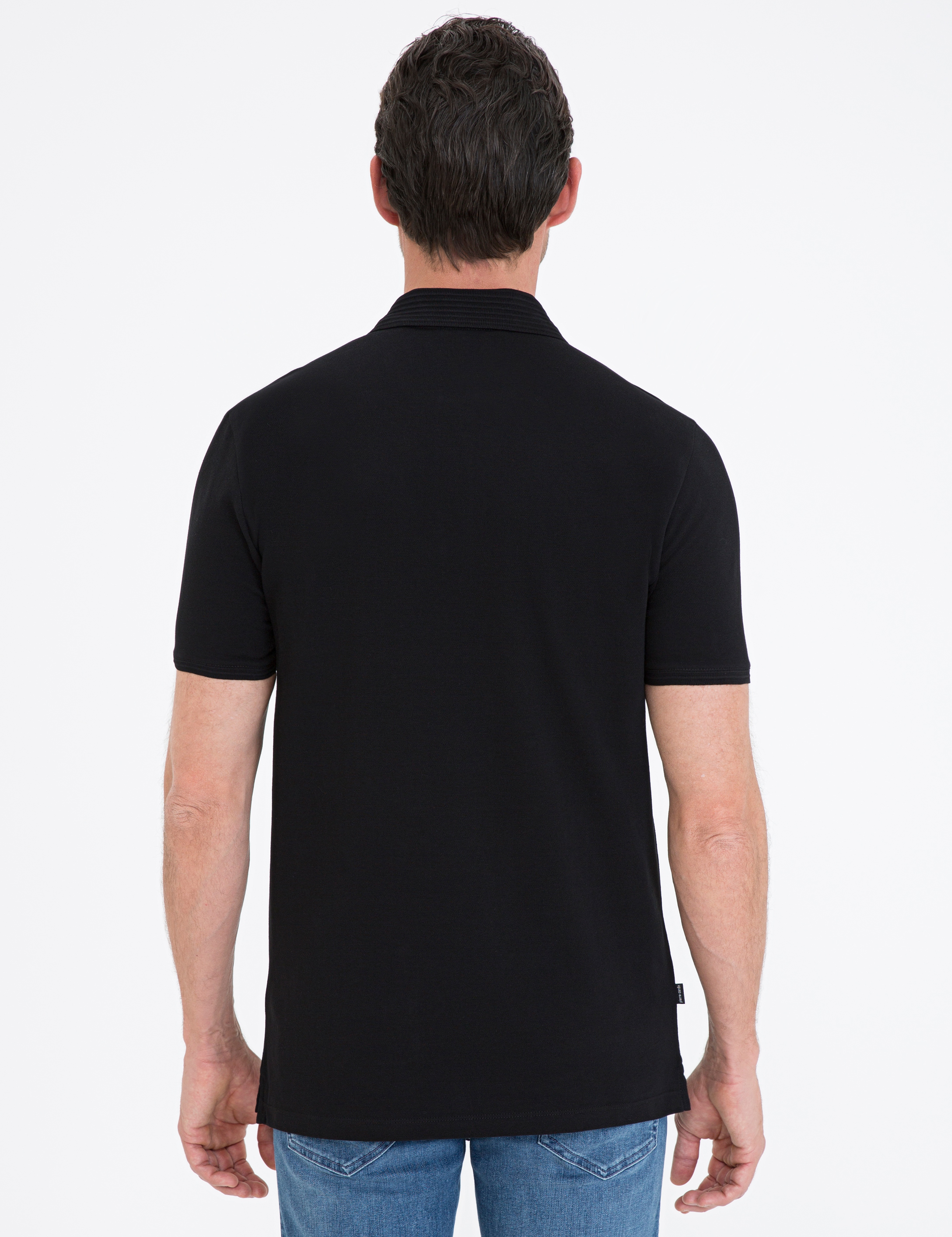 Siyah Regular Fit Basic Tişört - Image 3
