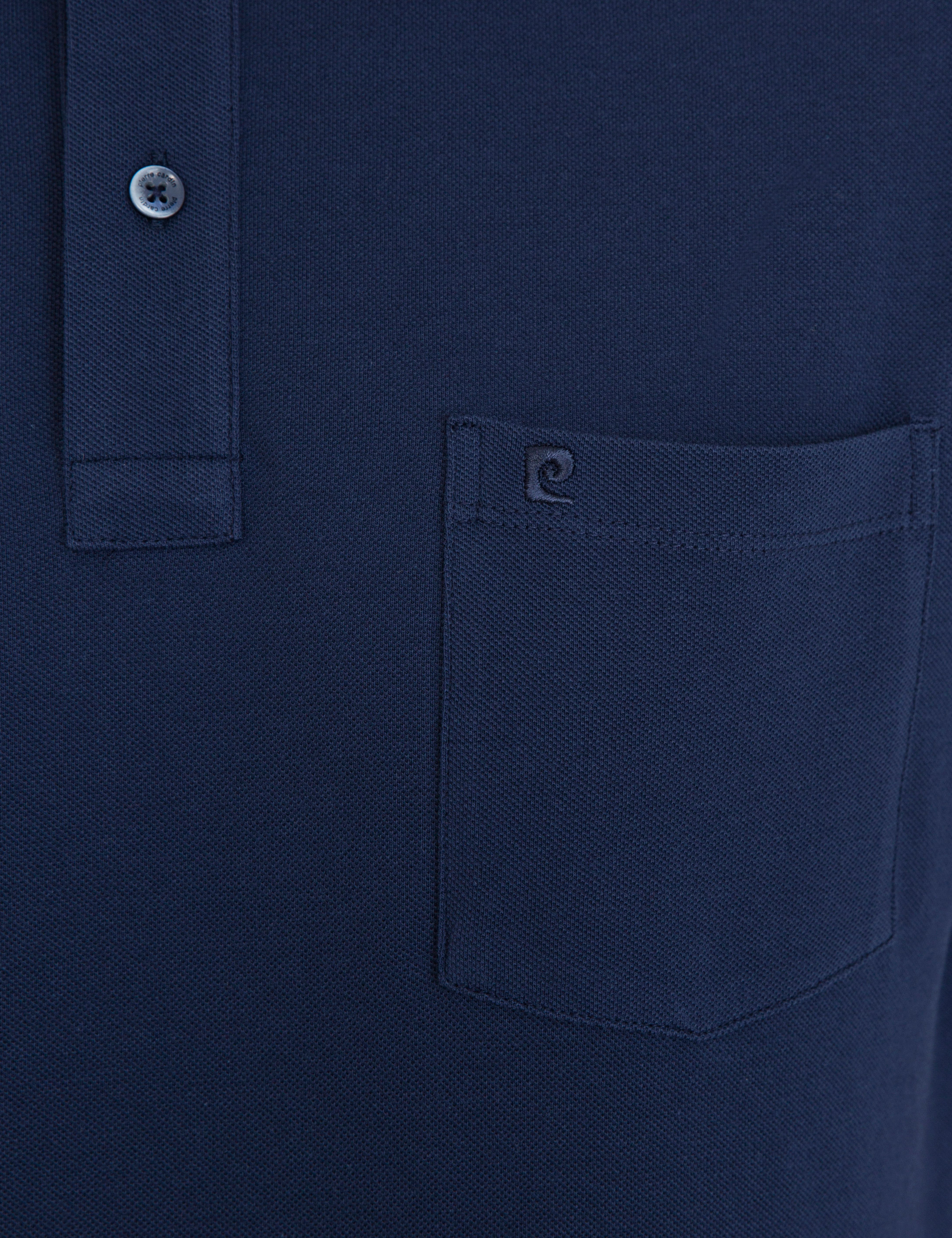 Koyu Lacivert Regular Fit Polo Yaka Basic Tişört - Image 5