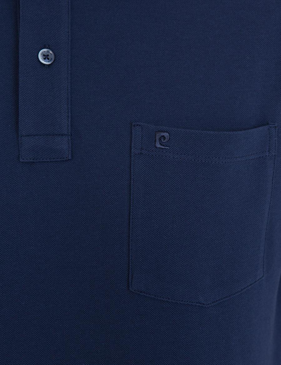 Koyu Lacivert Regular Fit Polo Yaka Basic Tişört