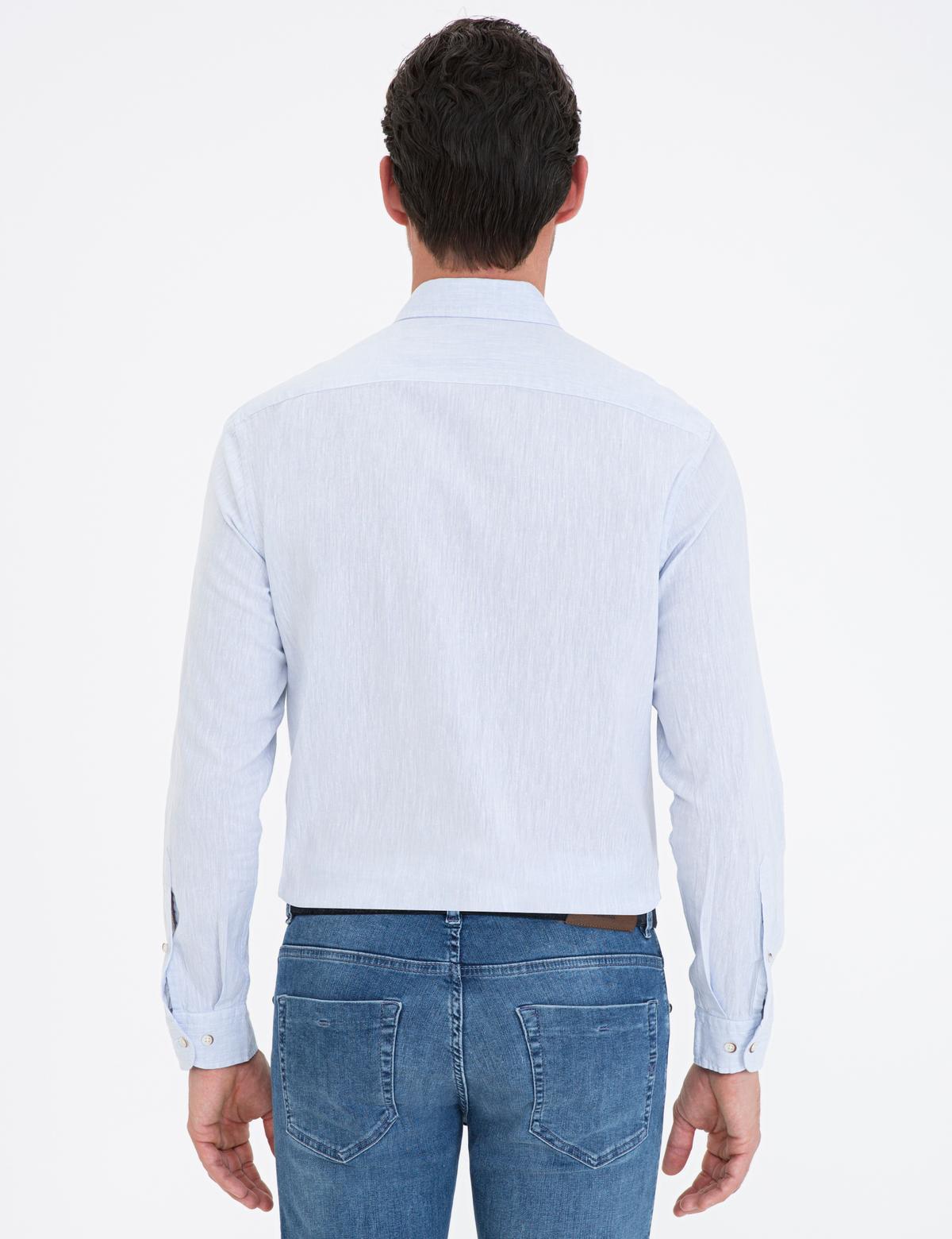 Açık Mavi Regular Fit Uzun Kollu Gömlek - 50235132139