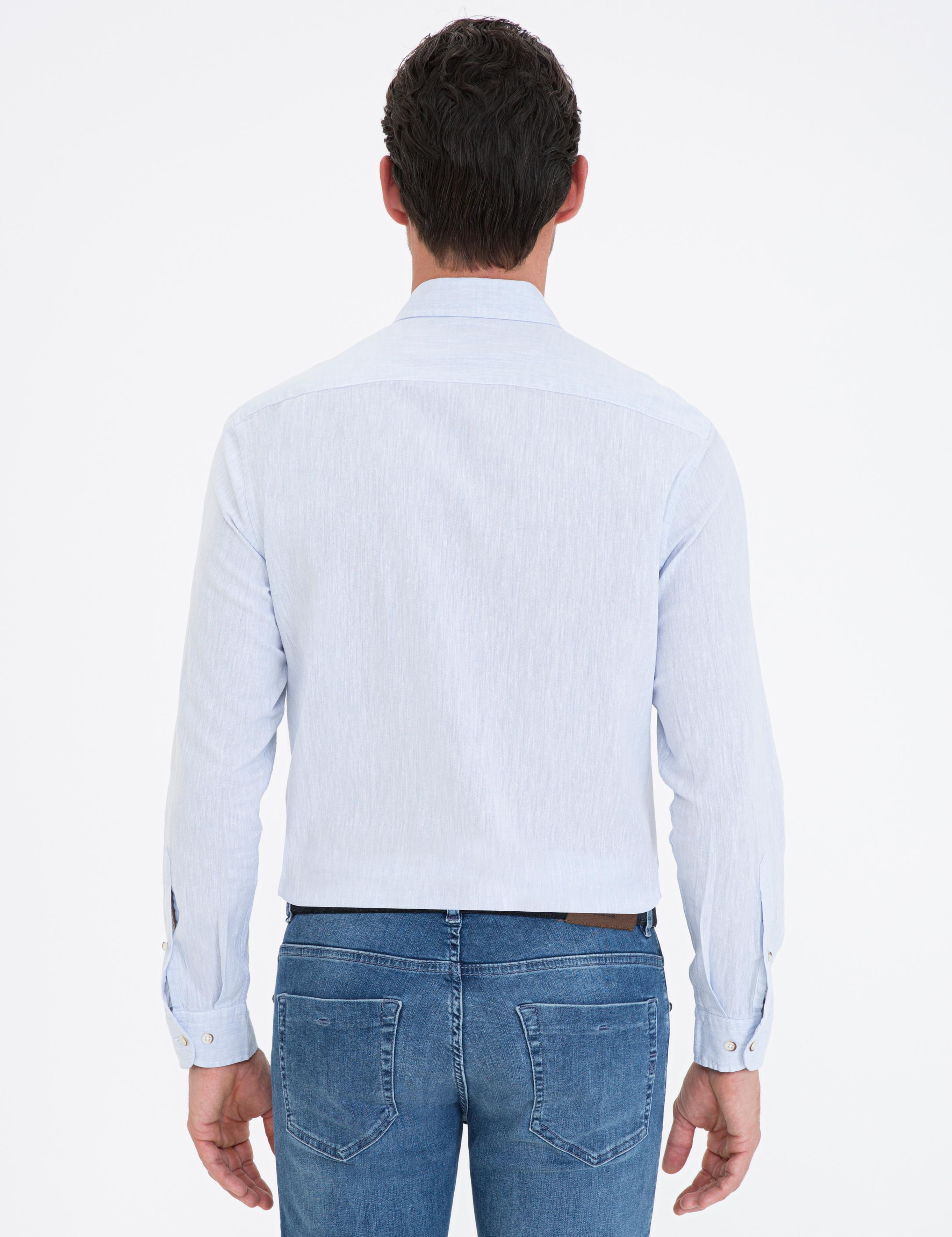 Açık Mavi Regular Fit Uzun Kollu Gömlek