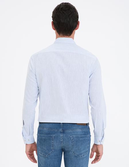 Açık Mavi Regular Fit Uzun Kollu Gömlek - 50235132139