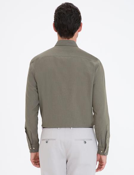 Haki Regular Fit Uzun Kollu Gömlek - 50235132067