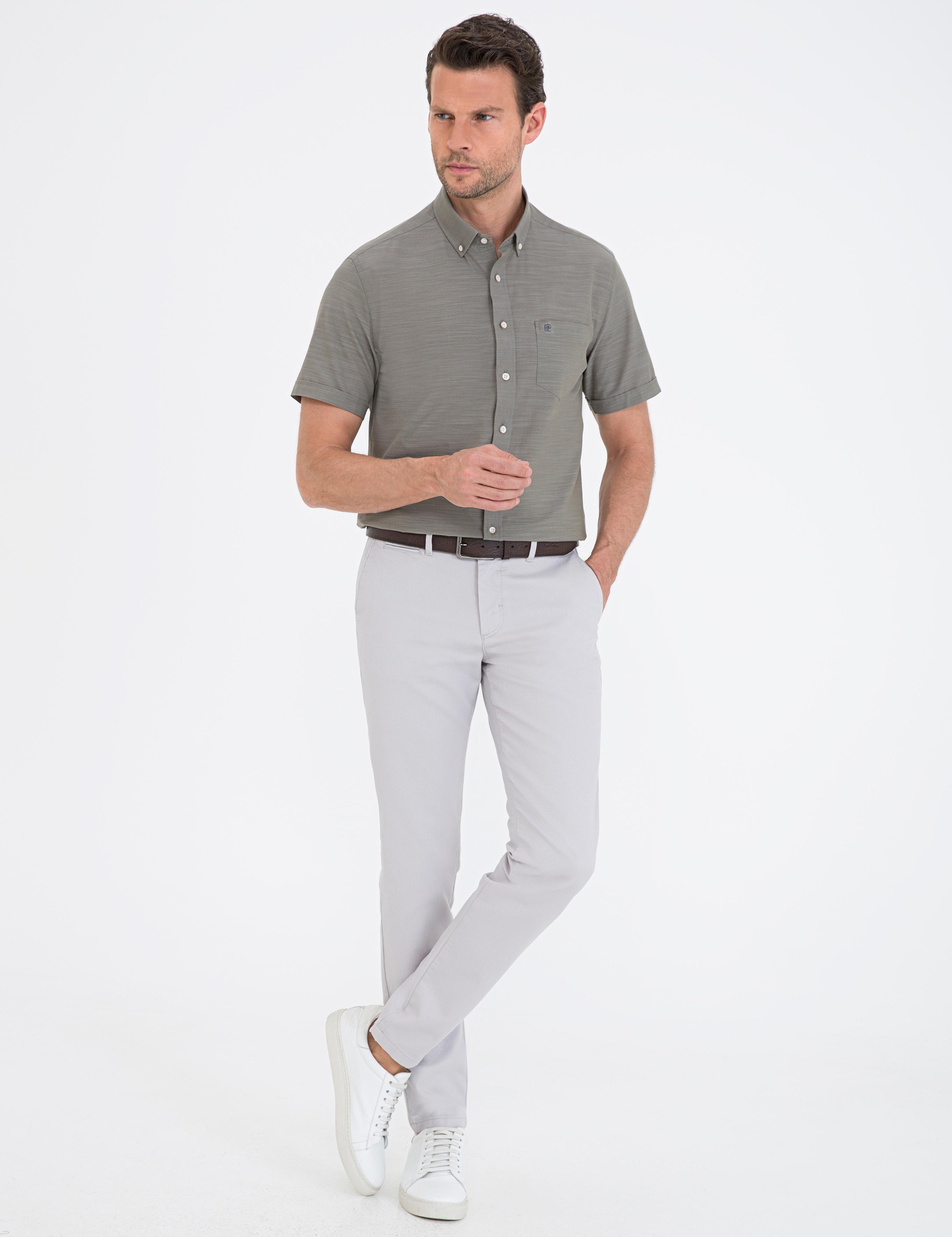 Haki Regular Fit Kısa Kollu Gömlek