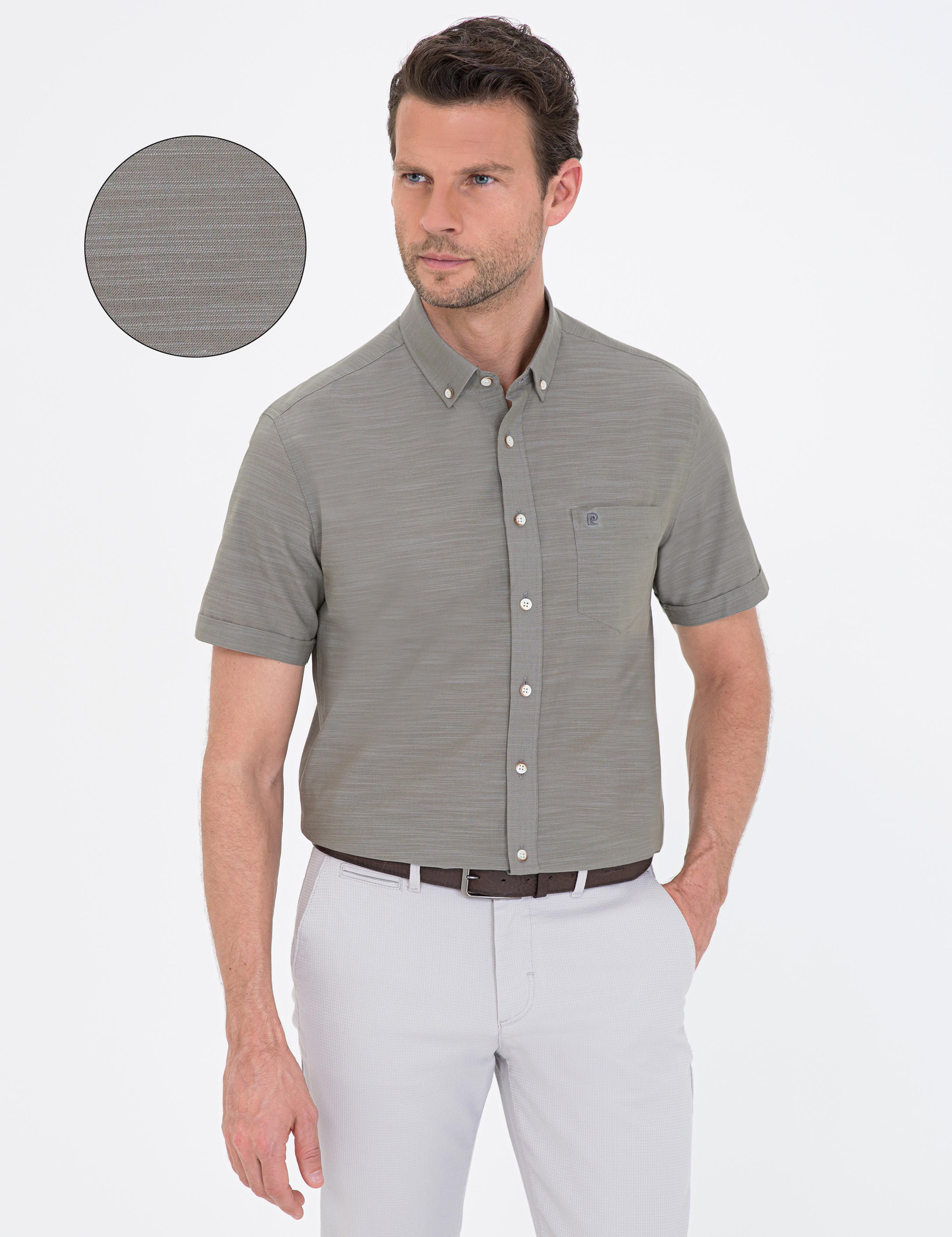 Haki Regular Fit Kısa Kollu Gömlek