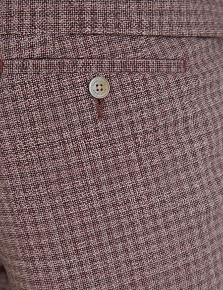 Bordo Slim Fit Takım Elbise - 50233693011