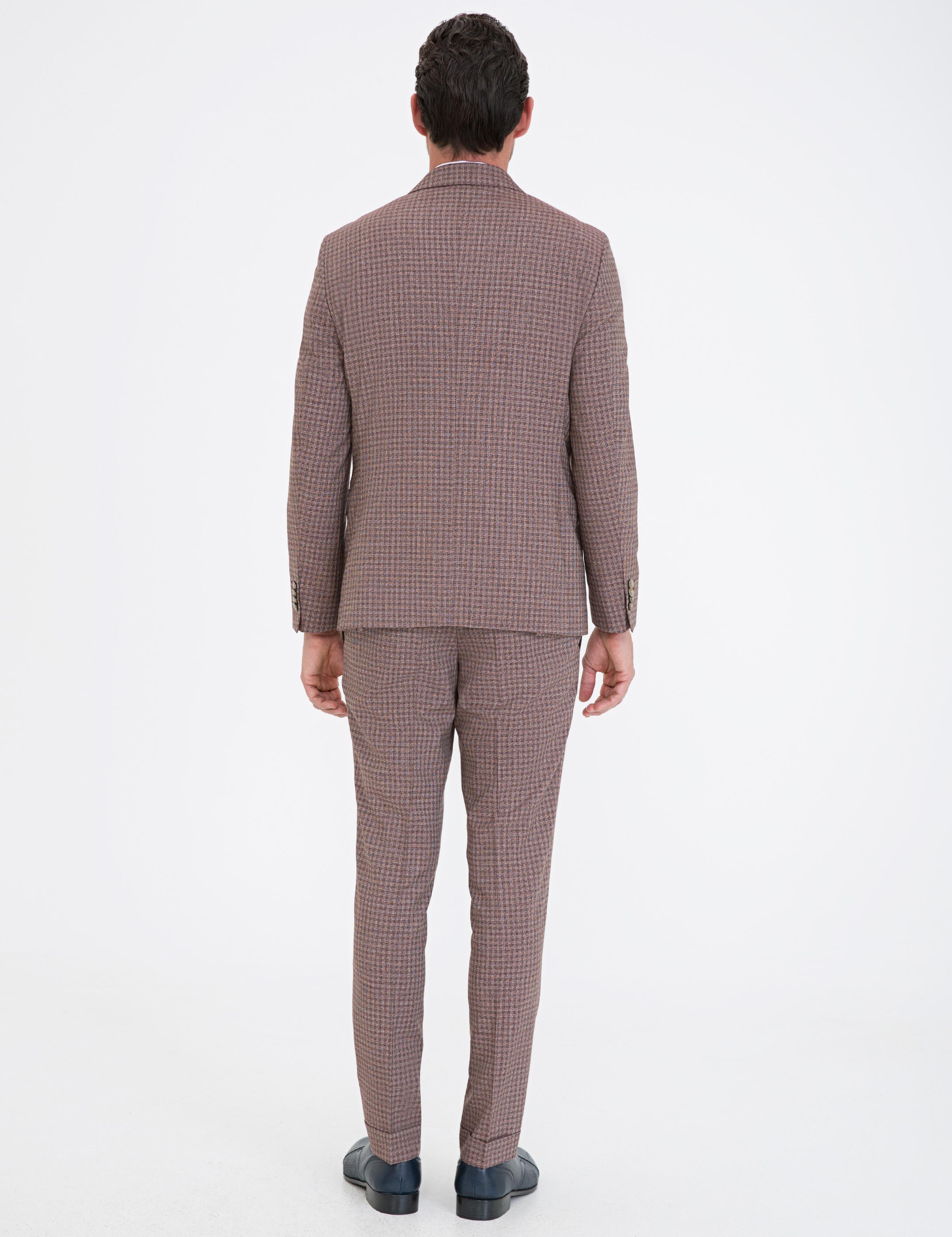 Bordo Slim Fit Takım Elbise