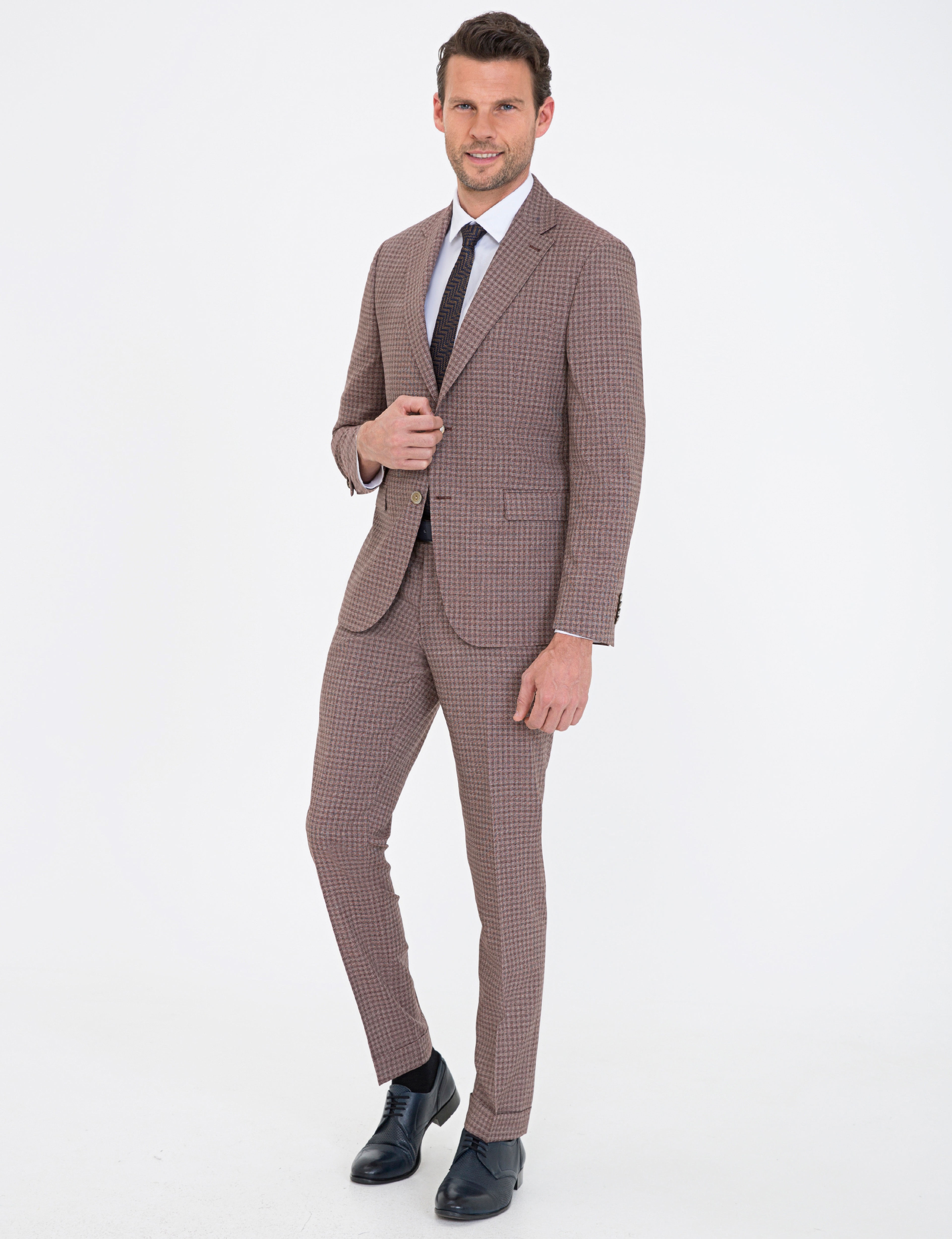 Bordo Slim Fit Takım Elbise