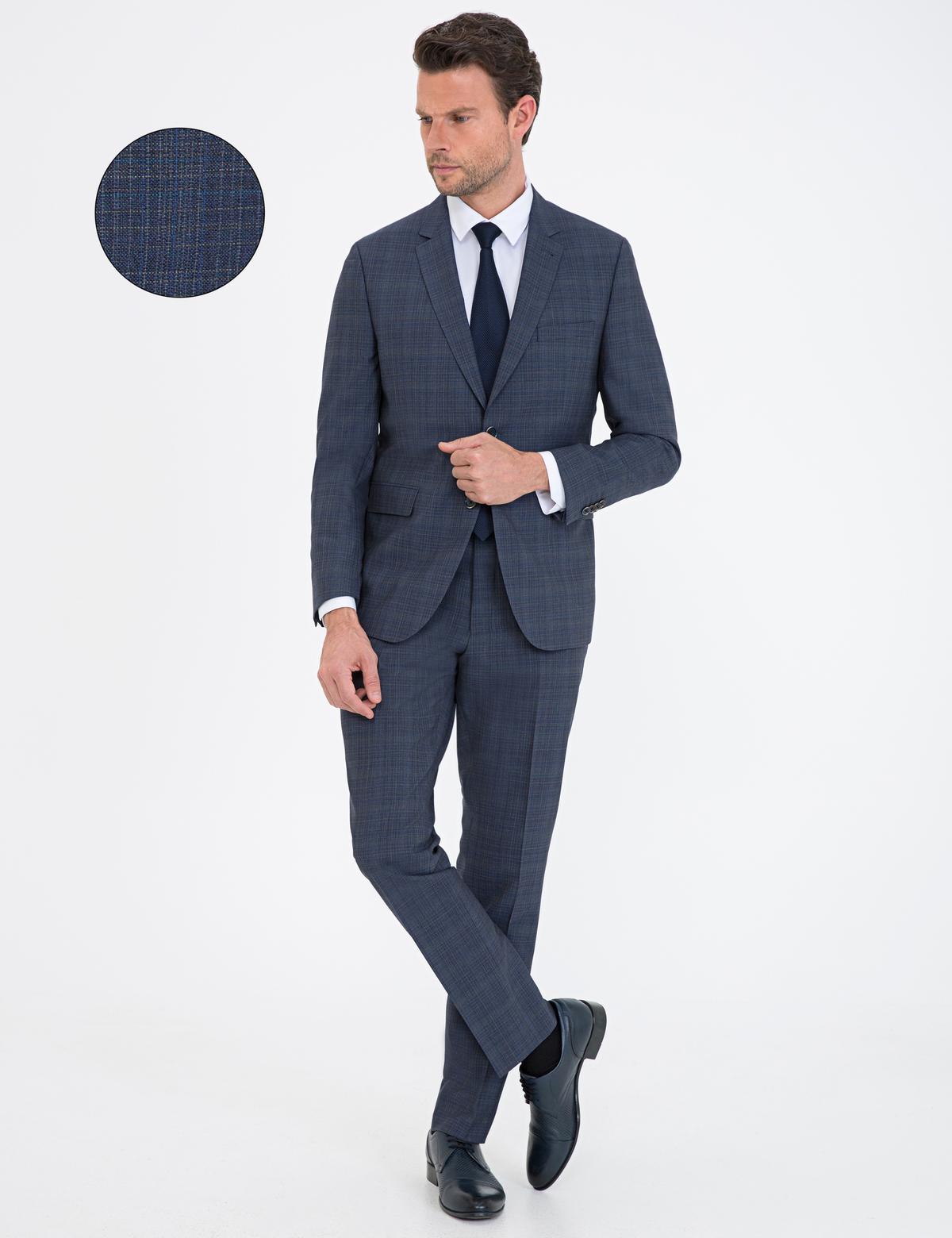 Lacivert Slim Fit Takım Elbise