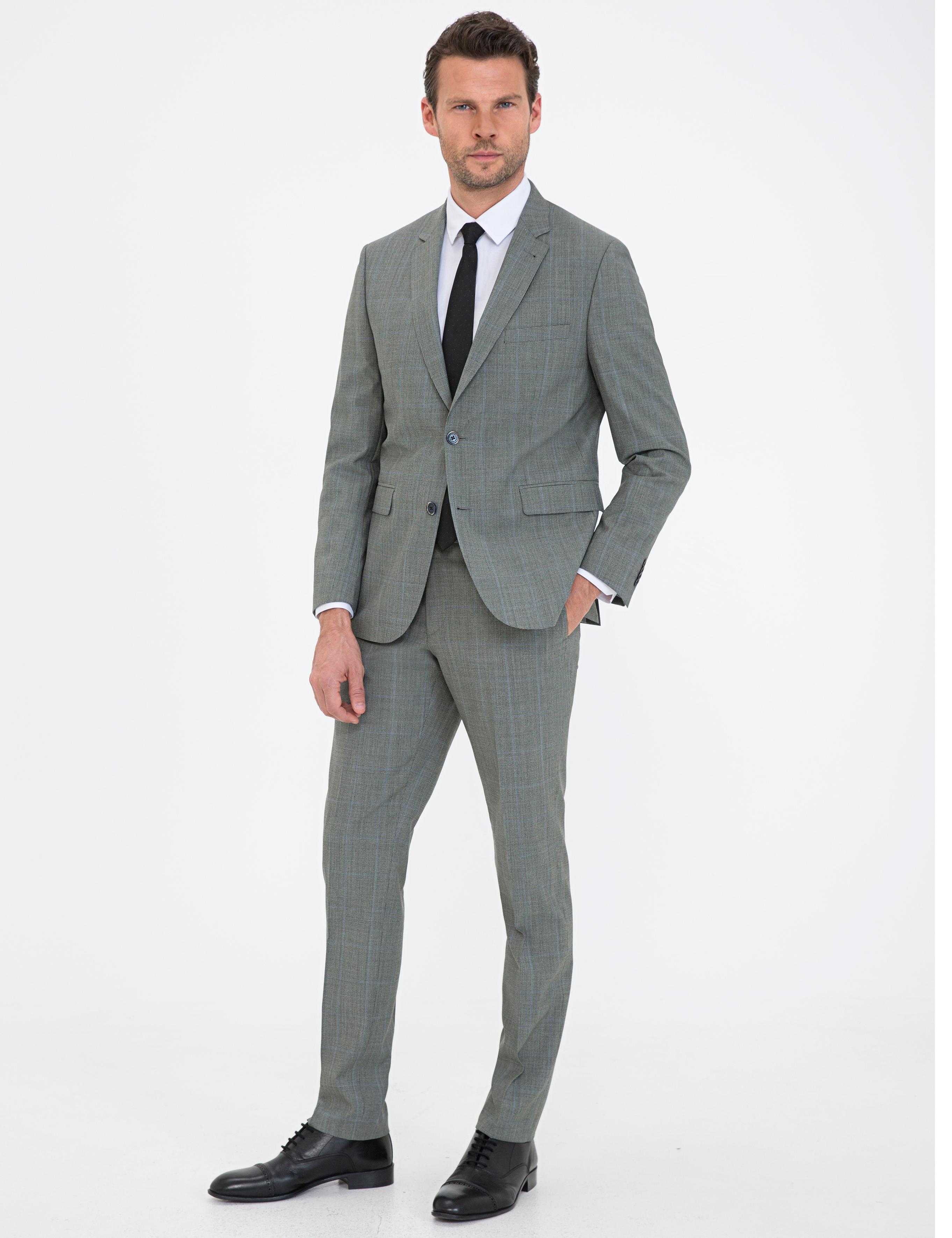 Antrasit Slim Fit Takım Elbise