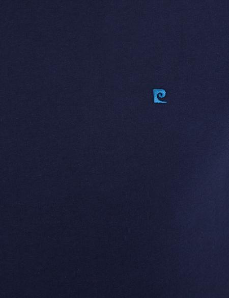 Lacivert Slim Fit Bisiklet Yaka Basic T-Shirt - 50239845019