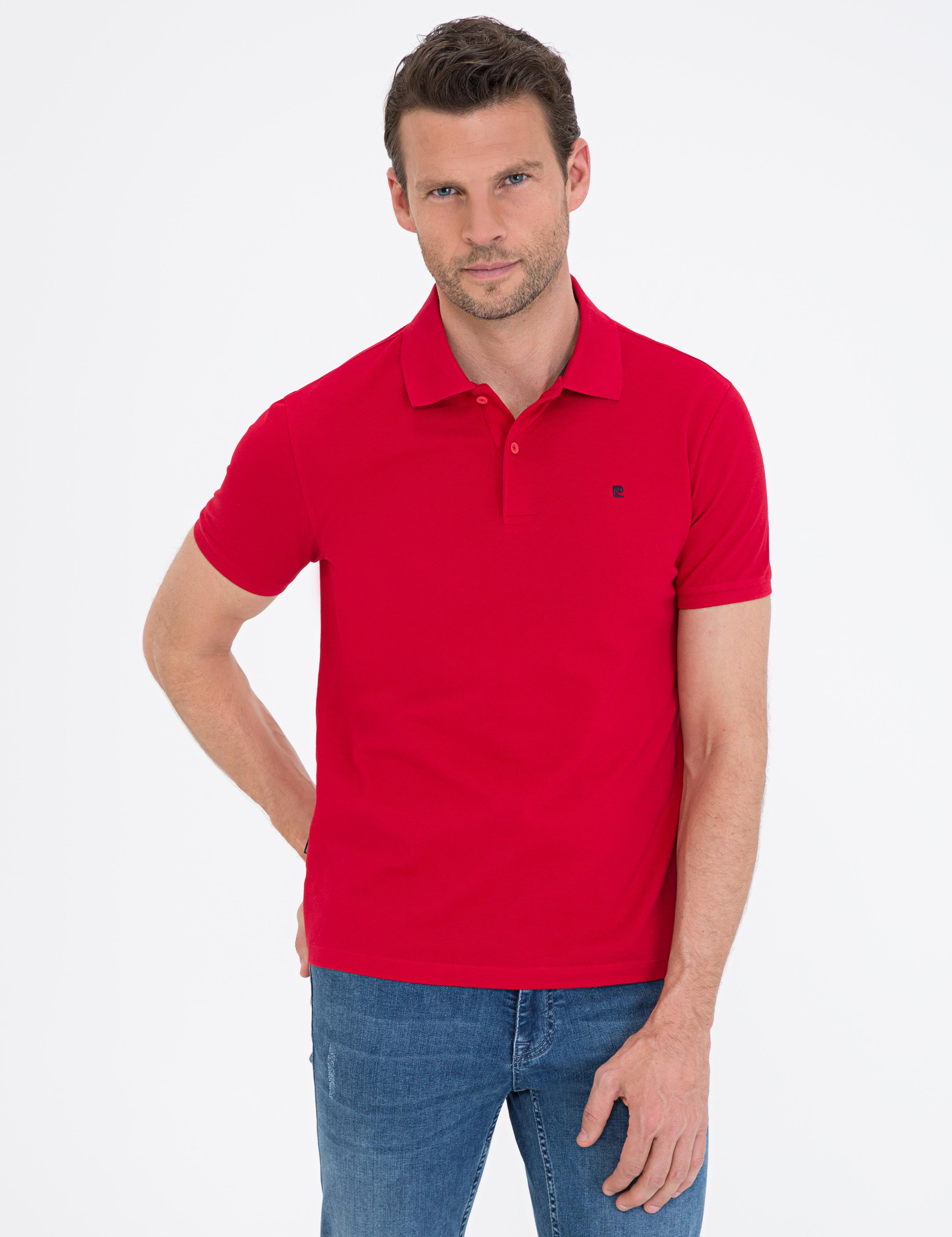 Koyu Kırmızı Slim Fit Basic Polo Yaka T-Shirt