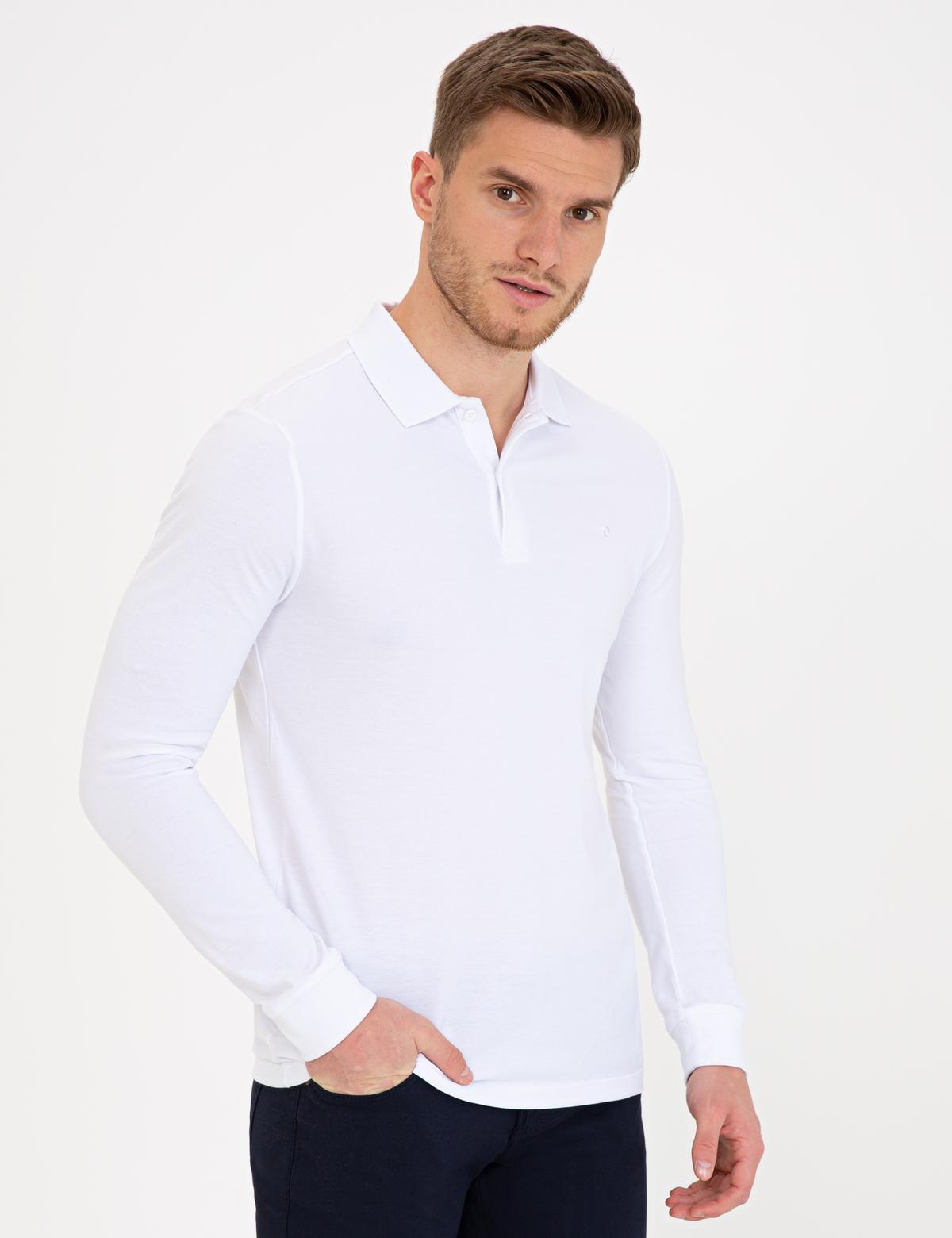 Beyaz Slim Fit Sweatshirt - 50226541041