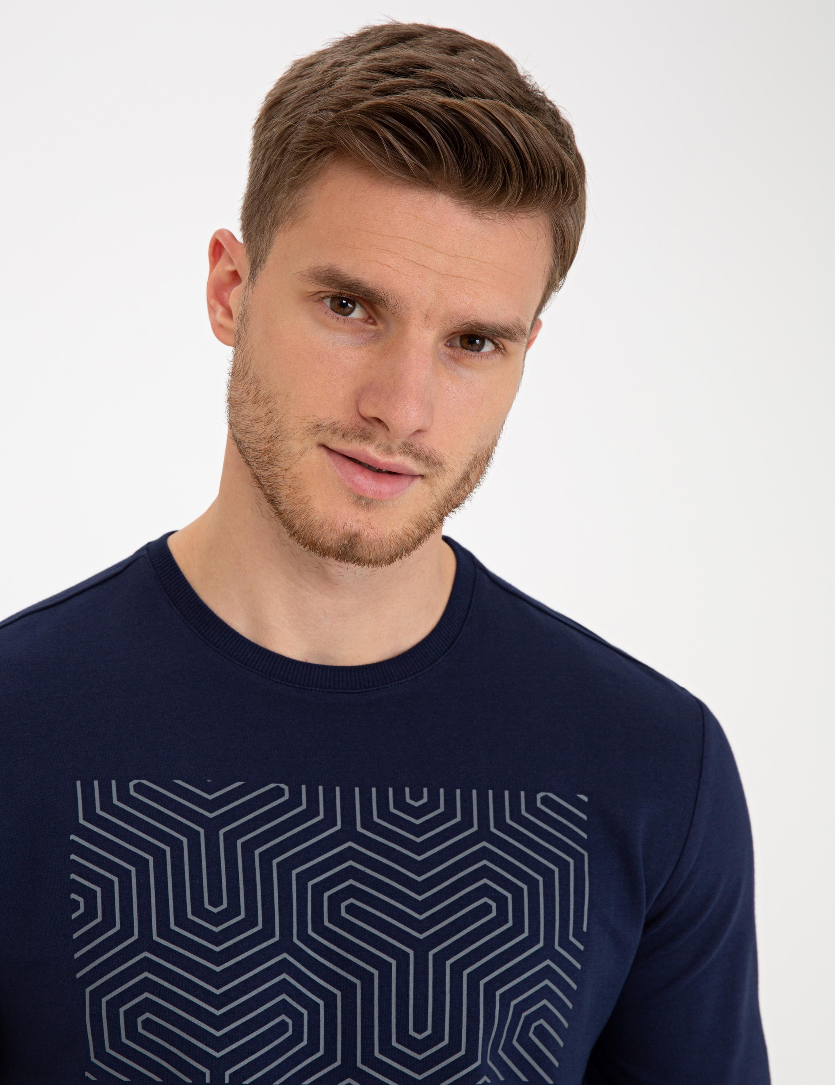 Lacivert Standart Fit Sweatshirt