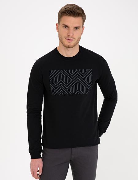 Siyah Standart Fit Sweatshirt - 50235440007