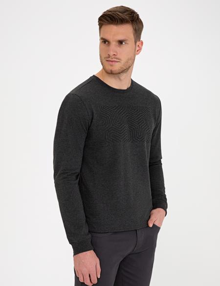 Antrasit Melanj Standart Fit Sweatshirt - 50235440014
