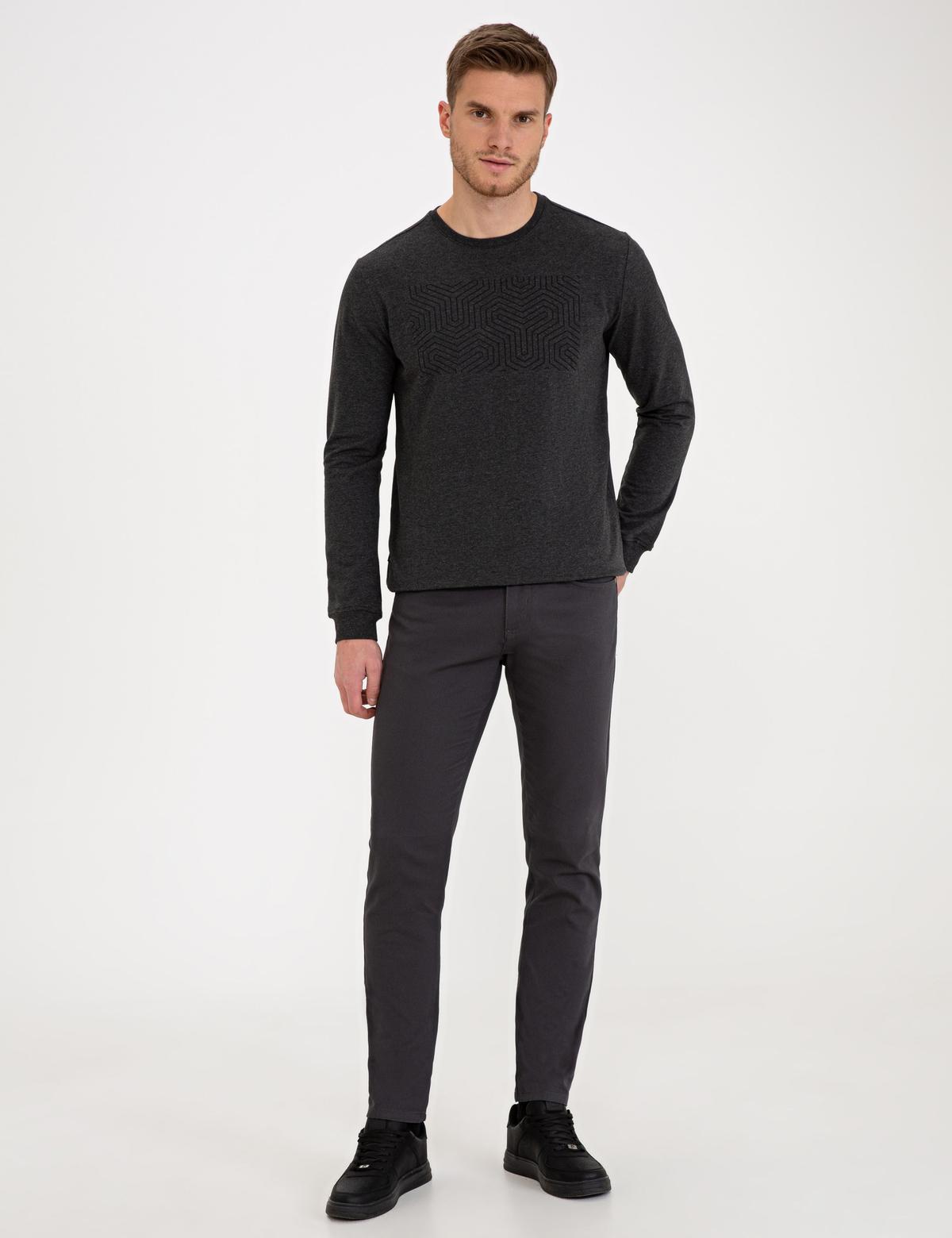 Antrasit Melanj Standart Fit Sweatshirt - 50235440014