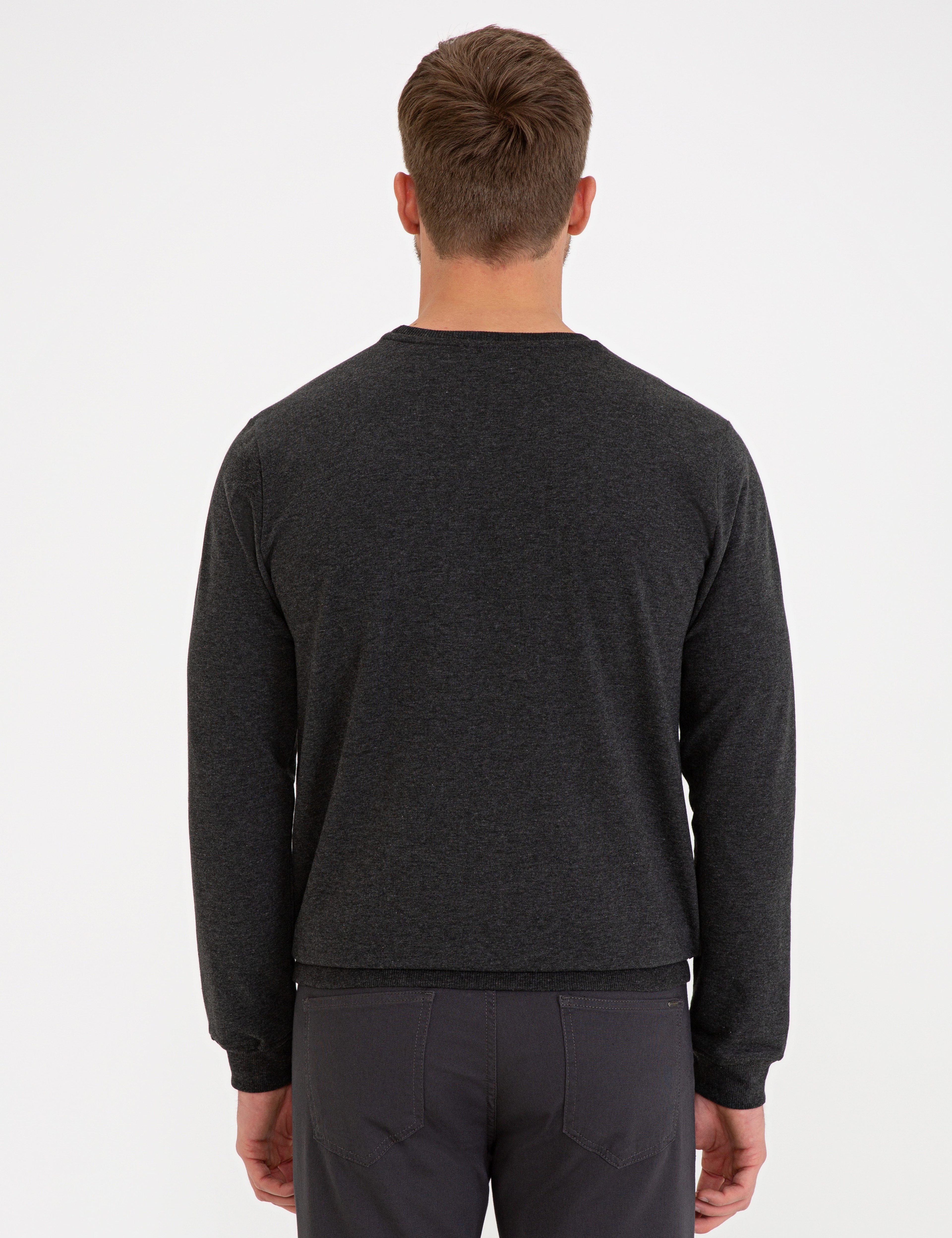 Antrasit Melanj Standart Fit Sweatshirt - Image 6