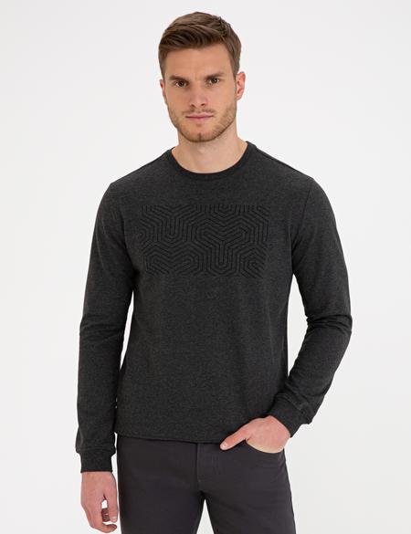 Antrasit Melanj Standart Fit Sweatshirt - 50235440014