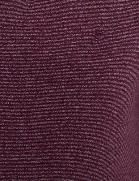 Bordo Slim Fit V Yaka T-Shirt - 50239847001