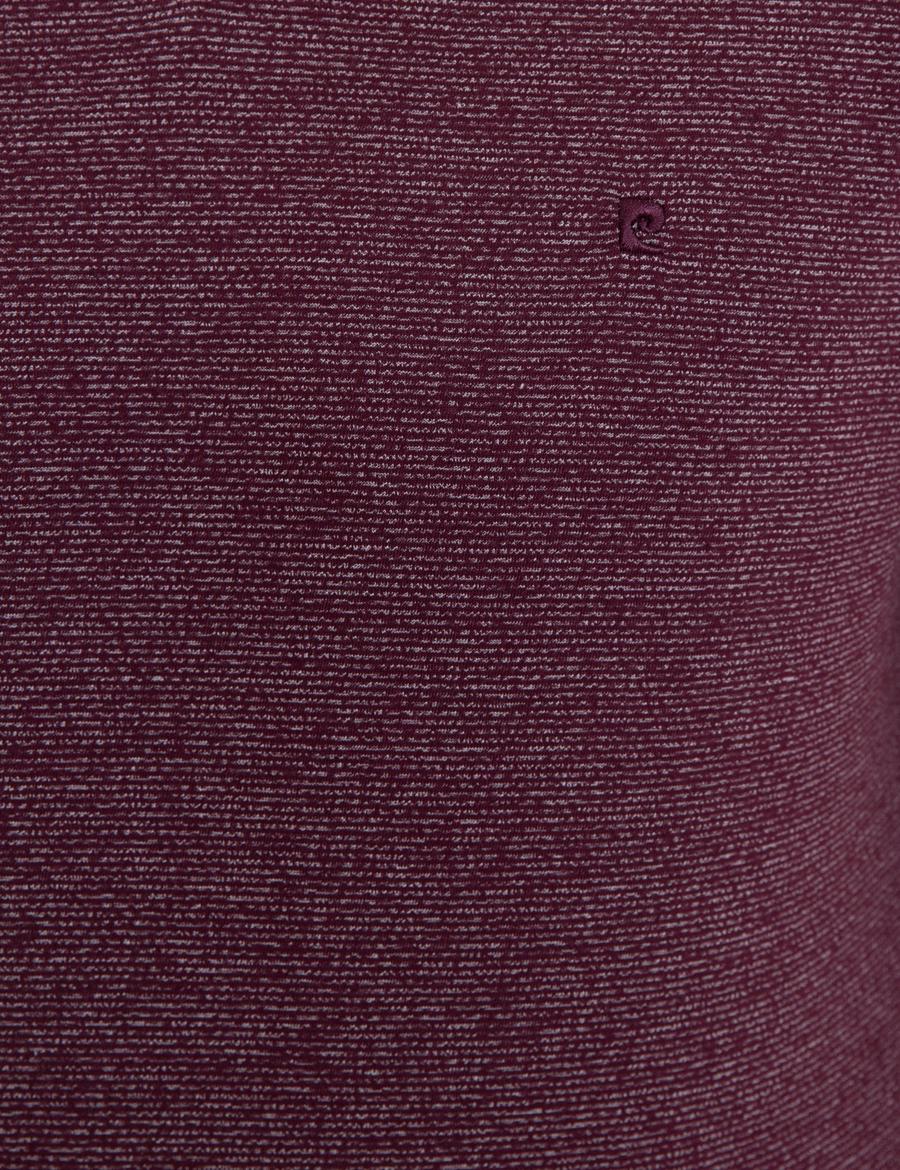Bordo Slim Fit V Yaka T-Shirt