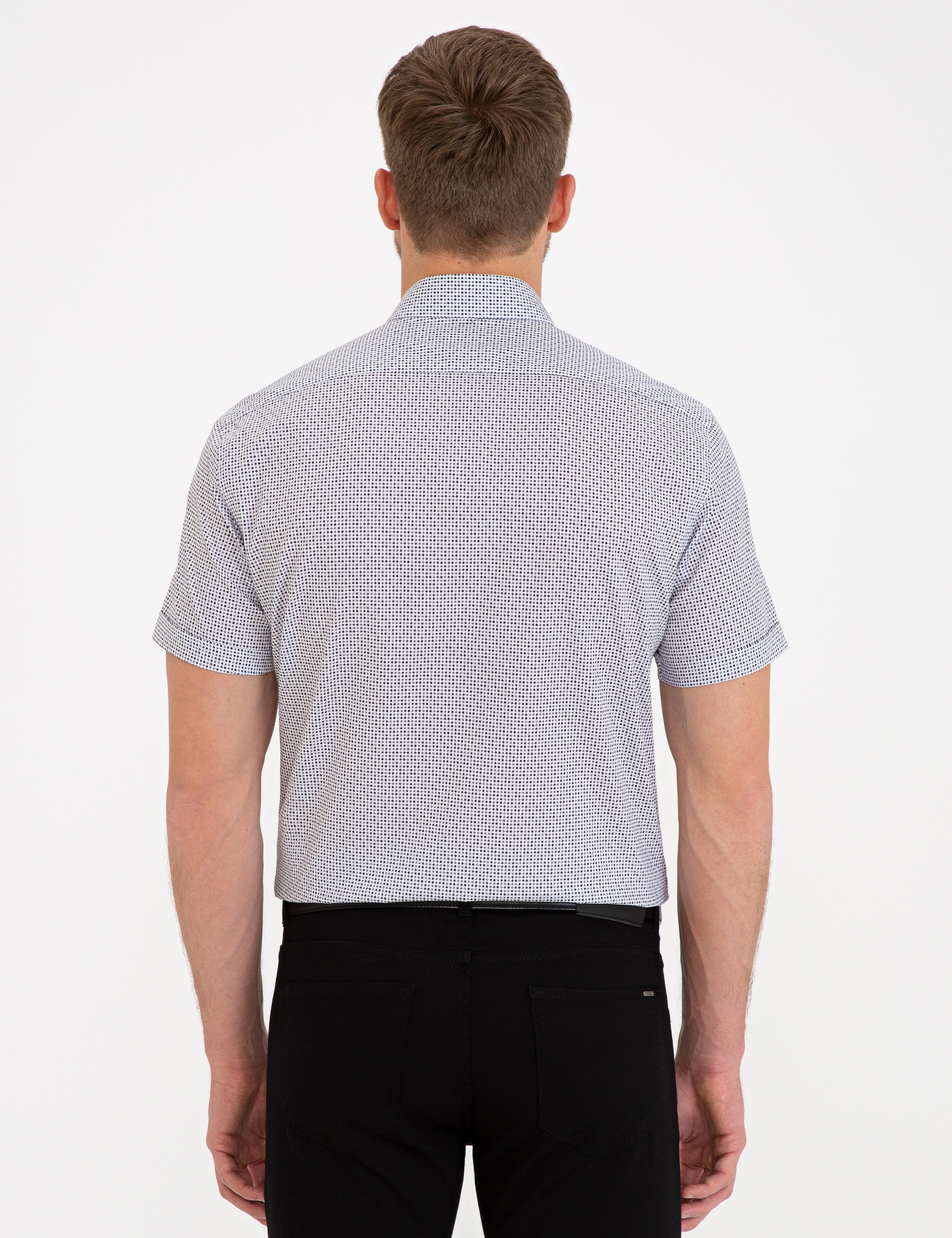 Siyah Regular Fit Kısa Kollu Gömlek