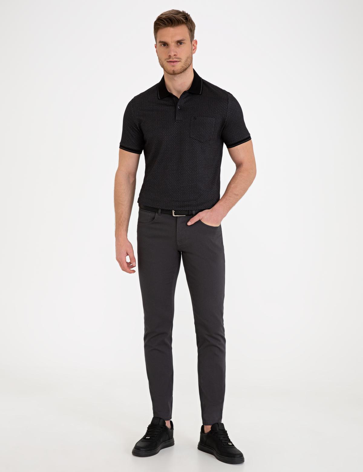 Siyah Regular Fit Polo Yaka T-Shirt - 50232460116