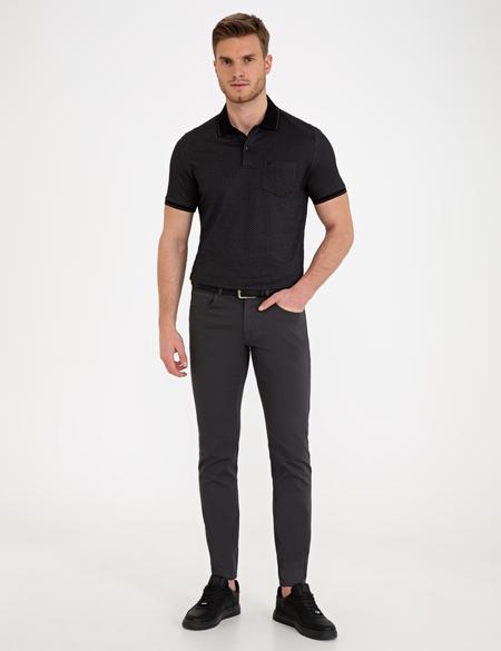 Siyah Regular Fit Polo Yaka T-Shirt - 50232460116