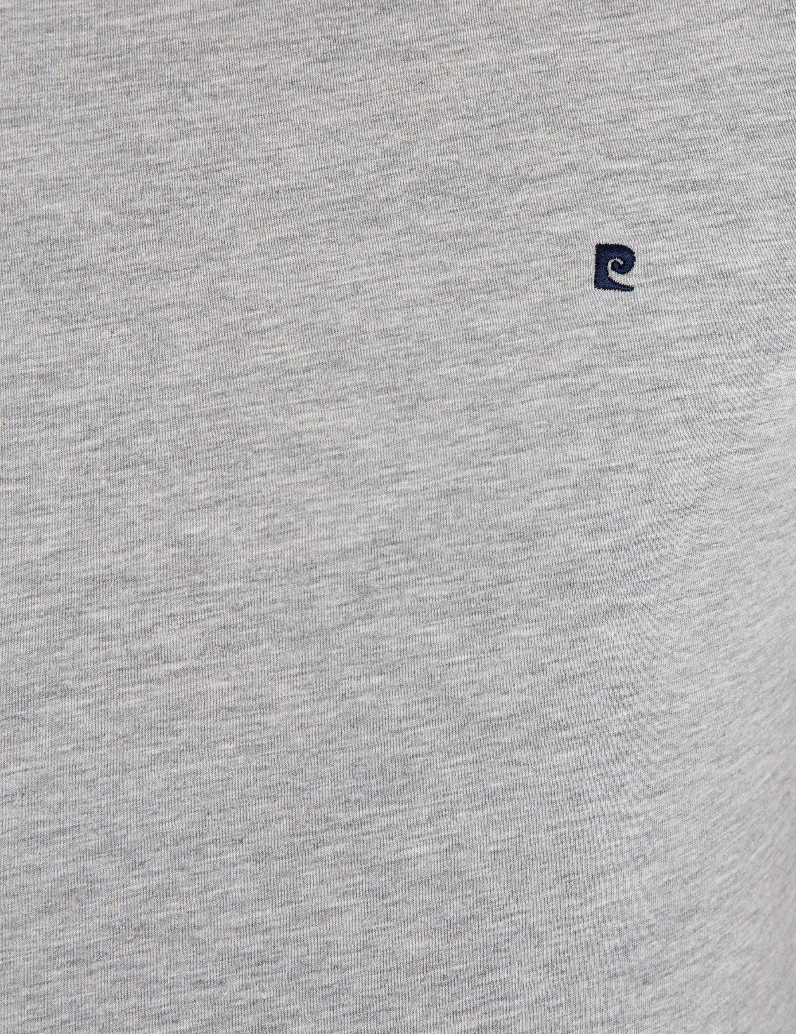 Açık Gri Melanj Slim Fit Bisiklet Yaka Basic Tişört