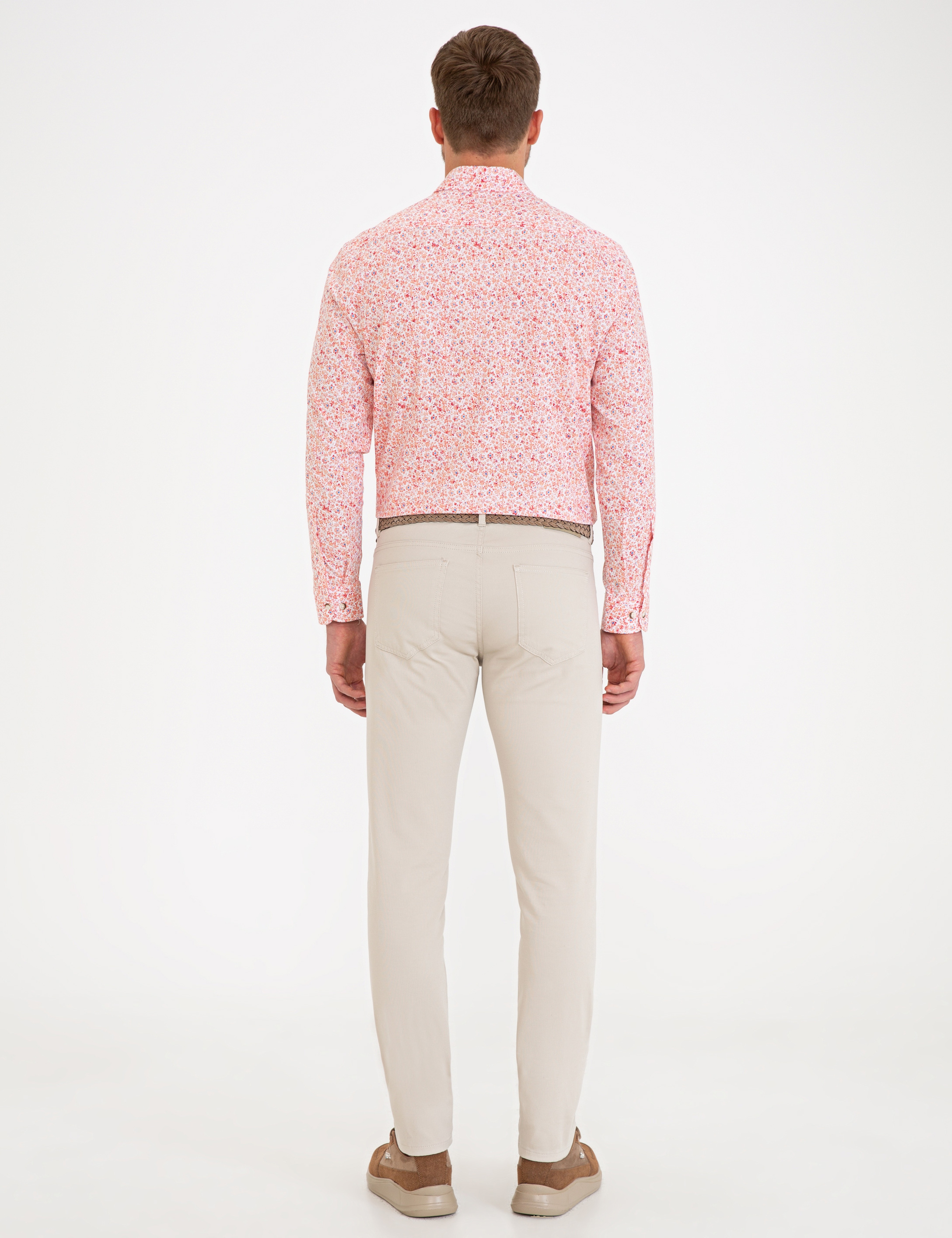 Bej Slim Fit Chino Pantolon - Image 3