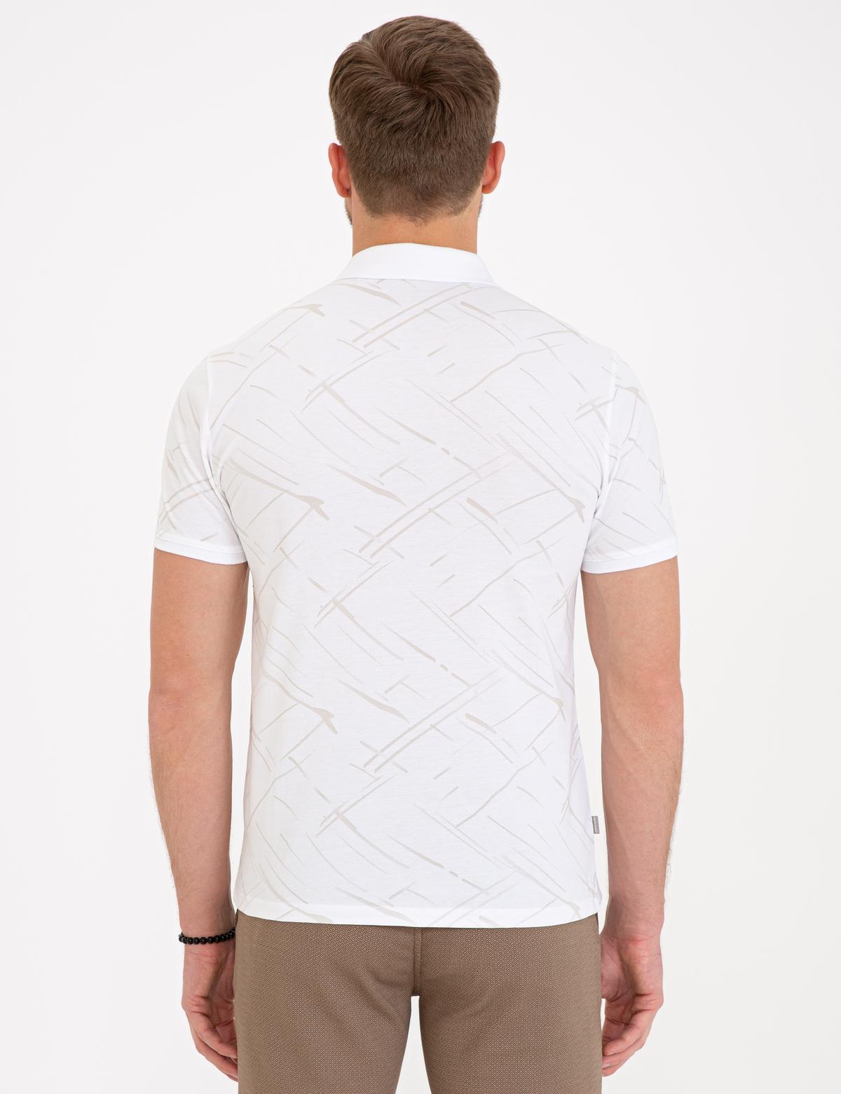 Beyaz Slim Fit Polo Yaka T-Shirt - 50226908002