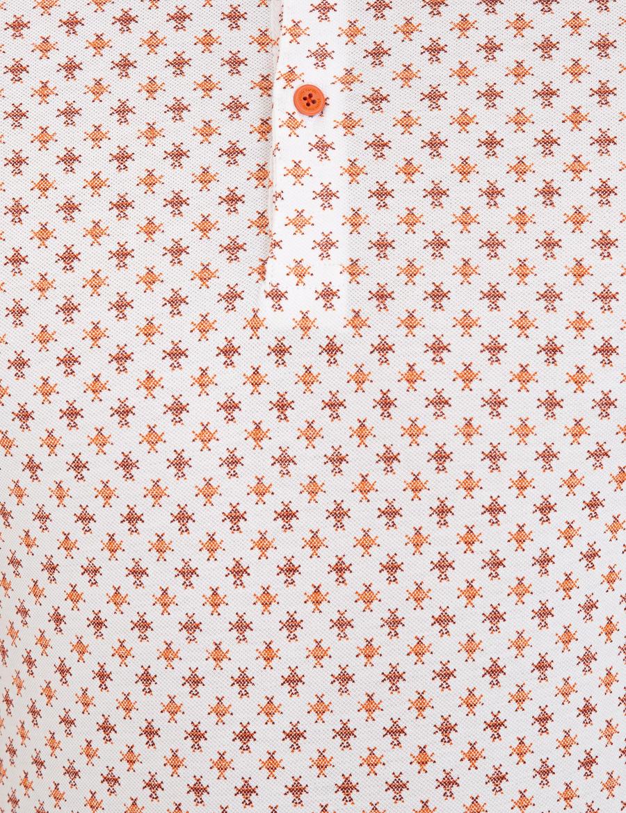 Beyaz Slim Fit Polo Yaka T-Shirt