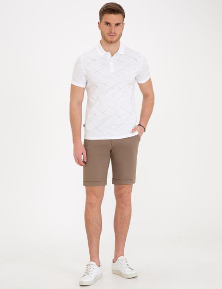 Beyaz Slim Fit Polo Yaka T-Shirt - 50226908002